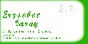 erzsebet varay business card